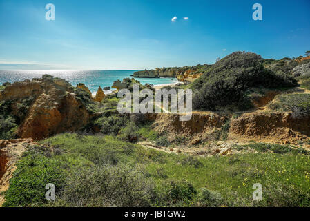 L'Europe, Portugal, Algarve, Praia de São Rafael, la plage, la mer, l'Atlantique, Europa, Strand, Meer, Atlantik Banque D'Images