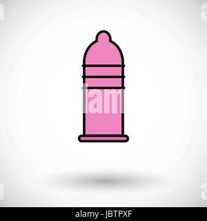 L'icône du préservatif. Vecteur icône pour télévision liés aux applications mobiles et Web. Il peut être utilisé comme logo -, le pictogramme, l'icône, l'élément infographique. Illustra vecteur Illustration de Vecteur