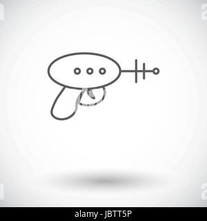Jouet pistolet icône. Fine ligne télévision vector icône connexes pour les applications web et mobiles. Il peut être utilisé comme logo -, le pictogramme, l'icône, l'élément infographique. Vect Illustration de Vecteur