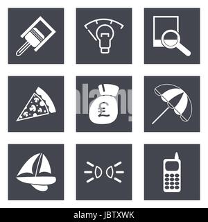 Icônes pour la conception Web et d'applications mobiles mis 37. Vector illustration. Illustration de Vecteur
