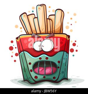 Patato- hannibal de personnages de dessins animés, d'horreur et de peur illustration Illustration de Vecteur