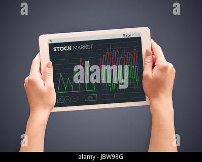 Close up of stock market schéma électrique Banque D'Images