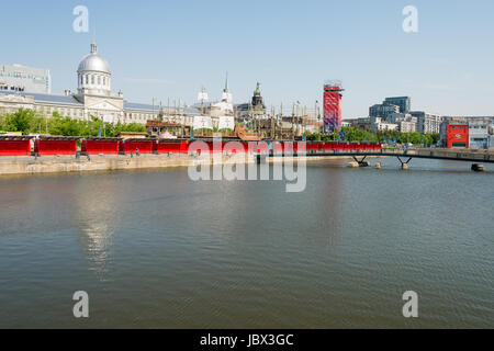 Montréal, Canada - 12 juin 2017 : Vieux Port de Montréal en été de Quai King Edward Belvedere Banque D'Images