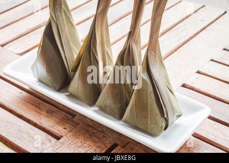 La farine de noix de coco à la vapeur dessert avec remplissage, stock photo Banque D'Images