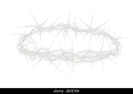 Illustration d'une couronne d'épines comme celui mis sur Jésus Christ. Banque D'Images