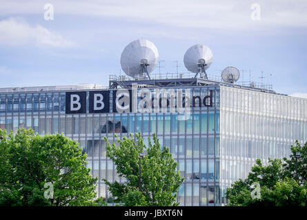 BBC Pacific Quay est BBC Scotland's studio de télévision et de radio au complexe Pacific Quay, Glasgow, Ecosse Banque D'Images