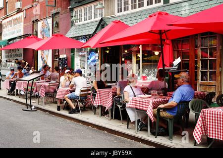 Le quartier de la petite Italie dans le lower Manhattan, près de Mulberry Street Banque D'Images