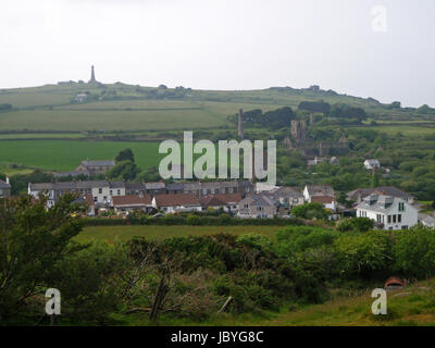 Carn Brea monument de grande télévision Lode à pied, Redruth Banque D'Images