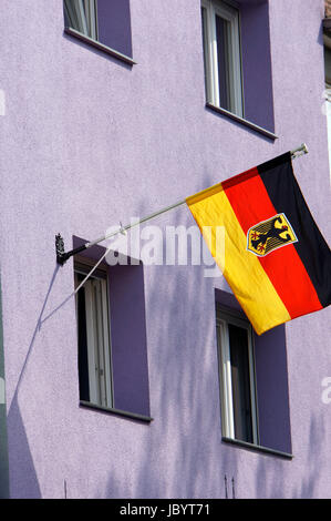 Bunte Fassaden in einer Wohnstraße, Köln, Nordrhein-Westfalen, Deutschland Banque D'Images