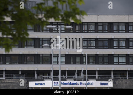 Hôpital Monklands NHS a été touché par la cyber-attaque récente. En vedette : où : Cumbernauld, Royaume-Uni Quand : 13 mai 2017 Source : WENN.com Banque D'Images