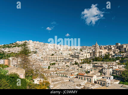 Maisons traditionnelles de la ville de Modica en Sicile Italie Banque D'Images