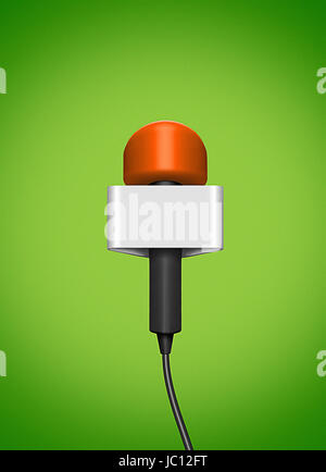 Microphone 3d avec champ vide Banque D'Images