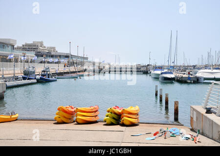 Ashkelon Marina et yacht club, Ashkelon, Israël, Banque D'Images