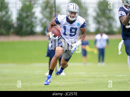 13 juin 2017 : Dallas Cowboys receveur Brice Butler # 19 lors d'un mini-camp NFL équipe activités organisées au Star de Frisco, TX Albert Pena/CSM Banque D'Images