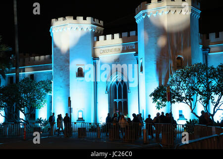 Sydney, Australie. 13 Juin, 2017. Vivid Sydney se tiendra du 26 mai au 17 juin. Sur la photo : Conservatorium of Music. Crédit : Richard Milnes/Alamy Live News Banque D'Images