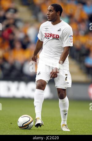 ASHLEY WILLIAMS Swansea City FC Stade KC HULL ANGLETERRE 07 Août 2010 Banque D'Images