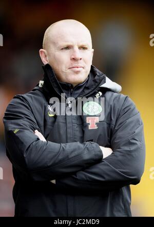 NEIL LENNON FIR PARK MANAGER CELTIC FC MOTHERWELL ECOSSE 29 Août 2010 Banque D'Images