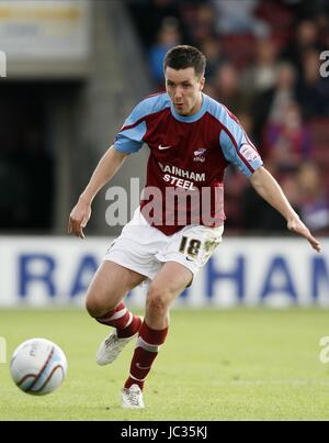 MICHAEL COLLINS SCUNTHORPE UNITED FC SCUNTHORPE UNITED FC RUE GLANFORD PARK SCUNTHORPE ANGLETERRE 28 Août 2010 Banque D'Images