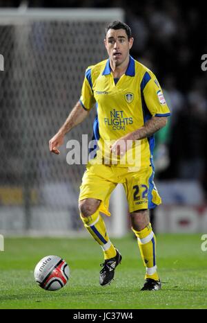 ANDREW HUGHES LEEDS UNITED FC LEEDS UNITED FC STADE KEEPMOAT ANGLETERRE DONCASTER 17 Septembre 2010 Banque D'Images