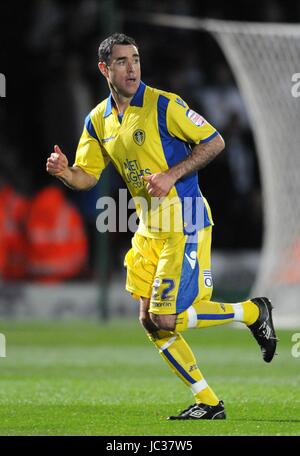 ANDREW HUGHES LEEDS UNITED FC LEEDS UNITED FC STADE KEEPMOAT ANGLETERRE DONCASTER 17 Septembre 2010 Banque D'Images