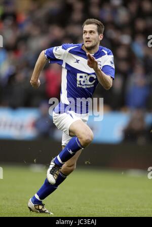 ROGER JOHNSON La ville de Birmingham Birmingham City FC FC MOLINEUX STADIUM WOLVERHAMPTON ENGLAND 12 Décembre 2010 Banque D'Images