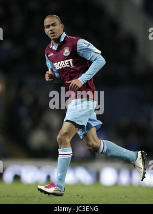 KIERON DYER West Ham United FC BLACKBURN EWOOD PARK Angleterre 18 Décembre 2010 Banque D'Images