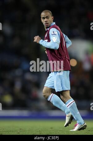 KIERON DYER West Ham United FC BLACKBURN EWOOD PARK Angleterre 18 Décembre 2010 Banque D'Images