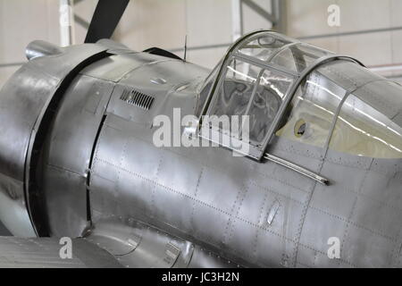 Curtiss P - 36 Hawk ( Hawk 75A) avion de chasse américain de la Seconde Guerre mondiale, piloté par l'Armée de Lair française. Gros plan Banque D'Images