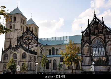 Blick auf den St. paulus Dom in der Altstadt von Münster Banque D'Images