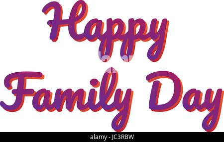 Happy Family day Greeting card vector banner, t-shirt Illustration de Vecteur