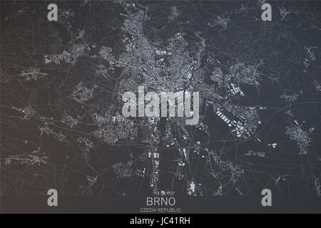 Site Brno, vue, ville, République Tchèque, 3D Rendering Banque D'Images