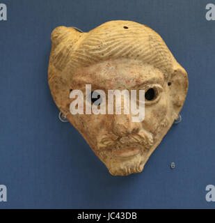 Masque en terre cuite d'un roman allemand, probablement fabriqué en Italie au 2ème siècle AD. British Museum. Londres. Banque D'Images