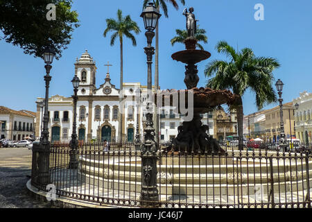 Terreiro de Jésus, célèbre place dans le cœur de Salvador da Bahia, Brésil, Pelourinho, Banque D'Images