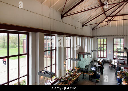 Restaurant Wasserwerk, Kurdamm24, Hamburg-Wilhelmsburg, Germany, Europe Banque D'Images