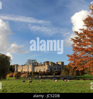 La chambre à Deene Park 2955 le siège de la famille depuis 1514, près de Corby, comté de Northamptonshire, Angleterre Banque D'Images