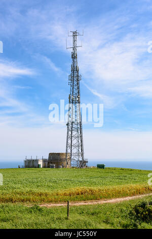 Mât de téléphonie mobile, à l'île de Wight, Royaume-Uni Banque D'Images