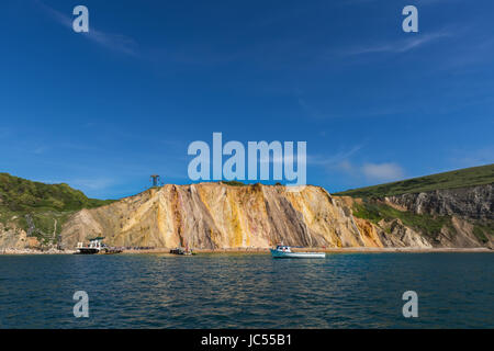 Alum Bay Sands, île de Wight, Royaume-Uni Banque D'Images