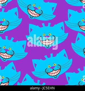 Cheshire Cat de sourire. texture animal fantastique alice au pays des merveilles. Magic animal fond Illustration de Vecteur