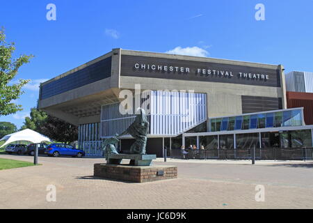 Chichester Festival Theatre, le Centre Oaklands Park, Chichester, West Sussex, Angleterre, Grande-Bretagne, Royaume-Uni, UK, Europe Banque D'Images