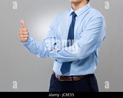 Businessman with thumb up Banque D'Images