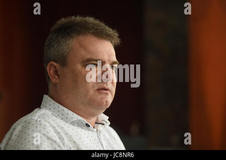 Ostrava, République tchèque. 12 Juin, 2017. Vitkovice Machinery Group CHEF Witassek Libor donne une interview à CTK à Ostrava, en République tchèque, le 12 juin 2017. Photo : CTK Jaroslav Ozana/Photo/Alamy Live News Banque D'Images