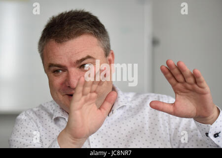 Ostrava, République tchèque. 12 Juin, 2017. Vitkovice Machinery Group CHEF Witassek Libor donne une interview à CTK à Ostrava, en République tchèque, le 12 juin 2017. Photo : CTK Jaroslav Ozana/Photo/Alamy Live News Banque D'Images