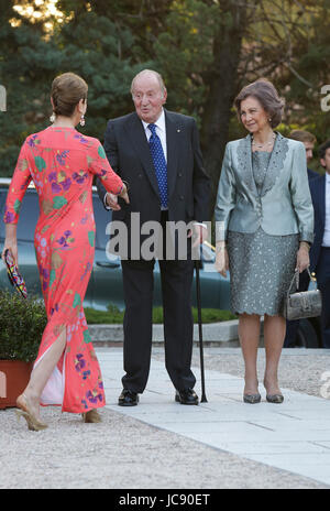 Émérite Le Roi Juan Carlos I et La Reine Sofia de Grèce au cours 'Dialogo" Asotietion hommage à Madrid, Espagne, mercredi, 15 juin, 2017 Banque D'Images