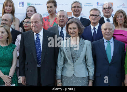 Émérite Le Roi Juan Carlos I et La Reine Sofia de Grèce au cours 'Dialogo" Asotietion hommage à Madrid, Espagne, mercredi, 15 juin, 2017 Banque D'Images