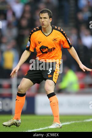 STEVEN CALDWELL Wigan Athletic FC STADE DE LA LUMIÈRE DE L'ANGLETERRE SUNDERLAND 06 Février 2010 Banque D'Images