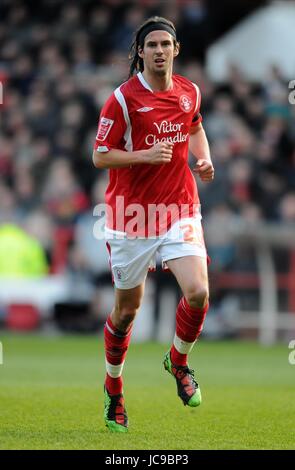 GEORGE BOYD Nottingham Forest FC ANGLETERRE NOTTINGHAM TRENT BRIDGE 06 Mars 2010 Banque D'Images