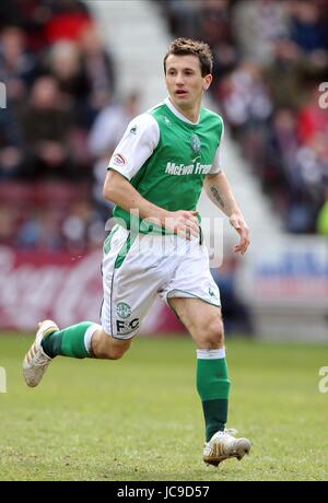 LIAM MILLER Hibernian Edimbourg ECOSSE ÉDIMBOURG MURRAYFIELD 20 Mars 2010 Banque D'Images