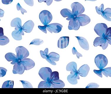 Hortensia Hydrangea Vintage Floral fleur bleu violet fleurs pétales Inflorescence Jardin décoratif fine motif transparent, fond, fond d'bota Illustration de Vecteur