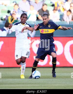 Jésus CAZUMBA ALEX MENDEZ LA GALAXY V BOCA JUNIORS CARSON LOS ANGELES CA 23 Mai 2010 Banque D'Images