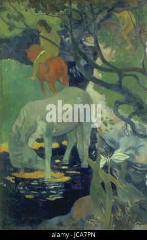 Paul Gauguin - Le cheval blanc Musée d'Orsay Paris Banque D'Images